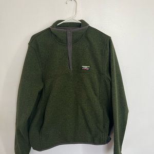 Olive Green L.L. Bean quarter neck. Medium.